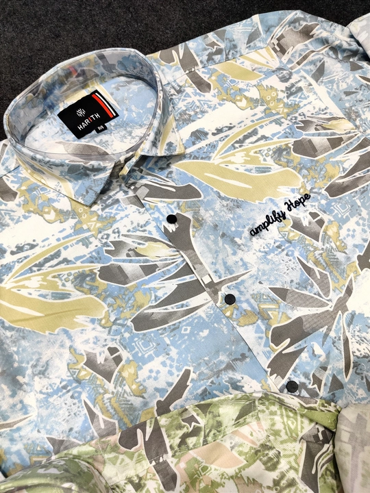 Men's imp lycra digital printed shirts for wholesale by harithwear  uploaded by Siddhi Garments on 6/19/2023
