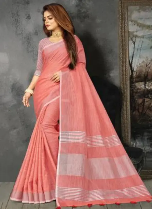 Lilen saree  uploaded by business on 6/19/2023