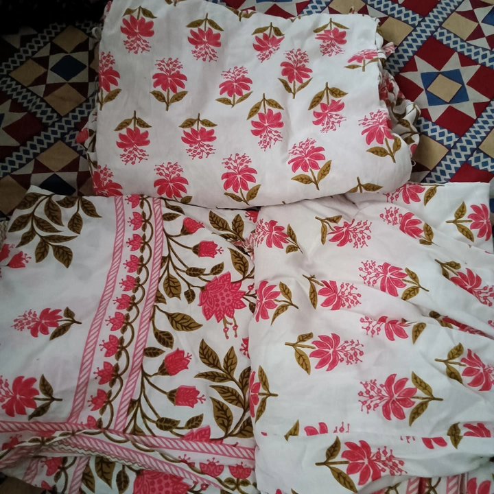 Cotton 3pies  flower print  uploaded by Sehar collection wholesaler on 6/19/2023