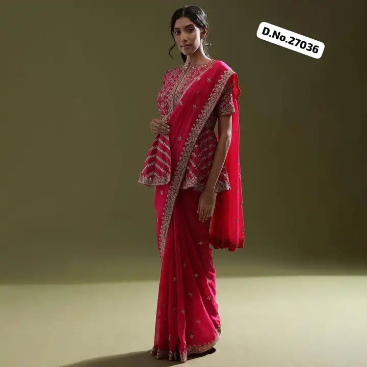 *🥻WE ARE LAUNCHING NEW BLOCK BUSTER SUPERHIT TRENDING SAREE WITH FULLY STITCHED KOTI BLOUSE WITH EM uploaded by Maa Arbuda saree on 6/19/2023