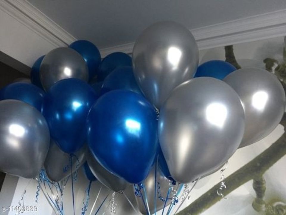  Metallic HD Toy Balloons Blue and Silver (Pack of 50)
Material: Non-Toxic
Filling Material: Cotton
 uploaded by Hamdan's world on 3/14/2021