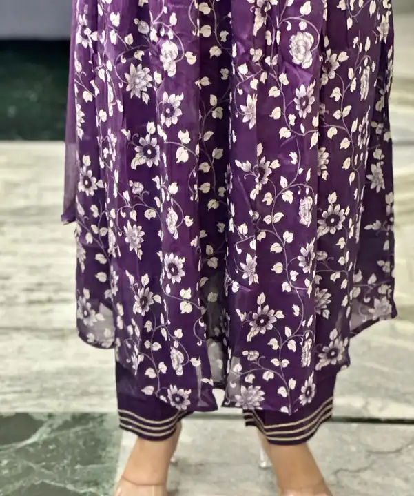 Reyon printed Aliya cut kurti with pent and dupatta  uploaded by PANIHARI COLLECTION CENTRE on 6/19/2023