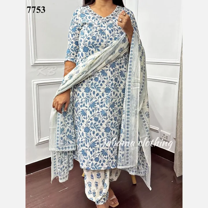 Sagnari block print uploaded by Deepika Designer Saree on 6/19/2023
