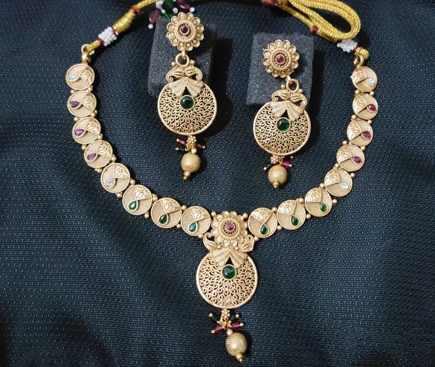 Antique Copper Necklaces Set ( Rajwadi Polish ) uploaded by MERU CREATION on 5/28/2024