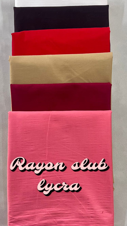 Post image Hey! Checkout my new product called
Rayon slub lycra 54 Panna.