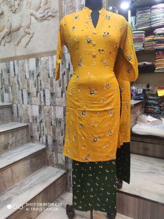Plazoo kurti. With Handwotk 40 to 46  size  uploaded by business on 3/14/2021