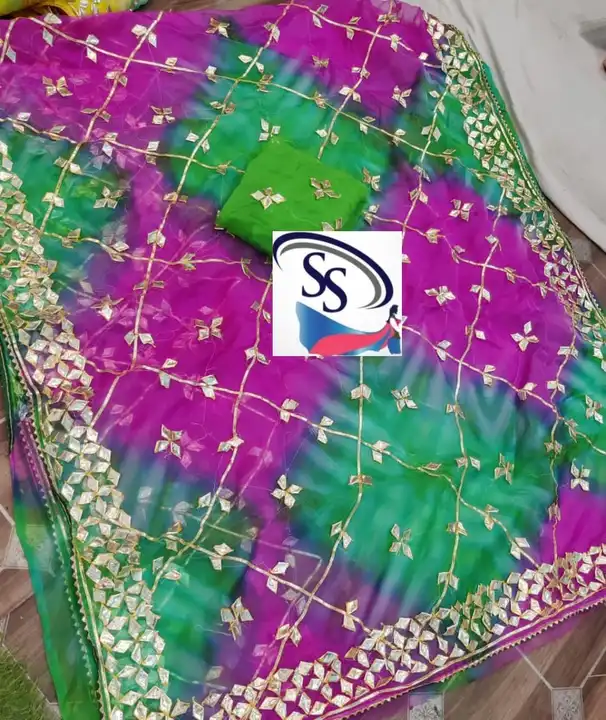 Today sale price 
🤯😳New launch designer 🤯🤯             👉  pure organza  saree 
                 uploaded by Gota Patti manufacturing on 6/19/2023