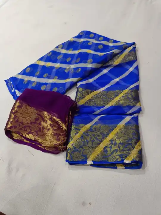 *®️🛒EXCLUSIVE COLLECTION 🛒®️*

😍 Pure najvin chiffon saree
😍 Specializes of Jaipur Hand Dye with uploaded by Gota Patti manufacturing on 6/19/2023