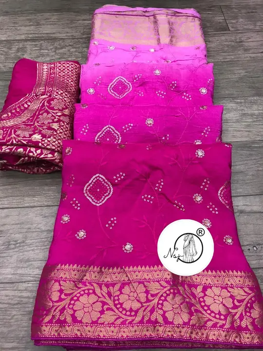 Presents  party wear Saree*
   
👉keep shopping with us 

🥰Original product NSJ🥰🥰


👉👉pure rusy uploaded by Gota Patti manufacturing on 6/19/2023