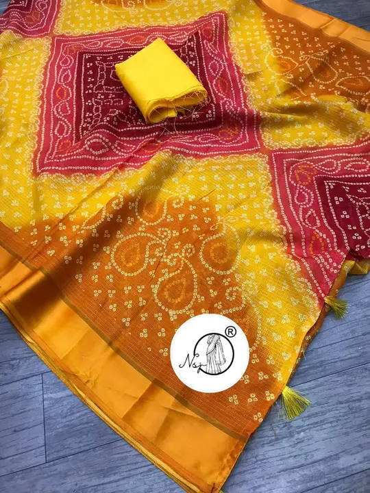 Limit stock sale price 
presents very pretty multy bhadni saree

beautiful colour combination saree  uploaded by Gotapatti manufacturer on 6/20/2023