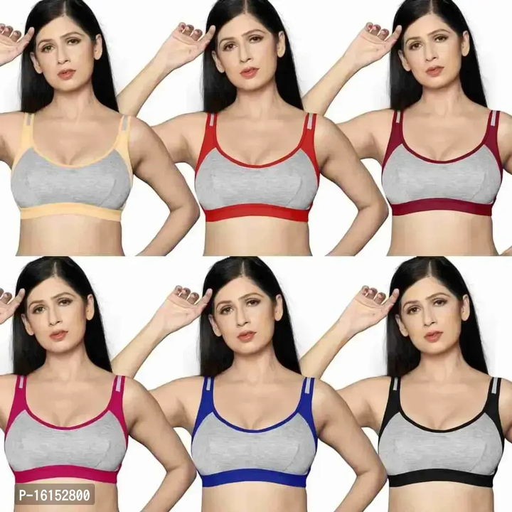 Women and girls  sports bra  pack of 6 multicolour  uploaded by RARGROUP  on 6/20/2023