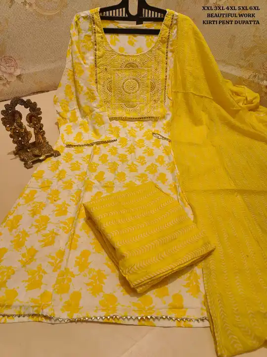 *NEW UPDET*

*100% PURE COTTON*

*CONCEPT:- BEAUTIFULL WORK KURTI WITH PENT AND FULL LENTHA COTTON D uploaded by Ks Enterprises  on 6/20/2023