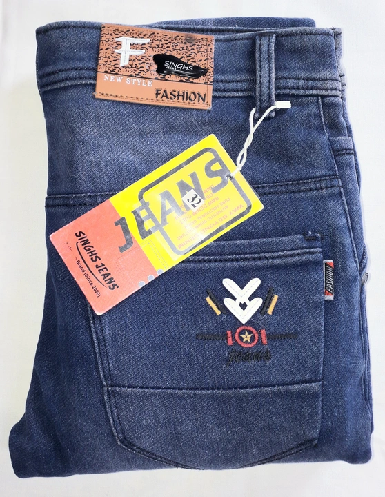 Navy Blue Stracheable Denim Jeans for Mens uploaded by SINGHS JEANS  on 5/7/2023
