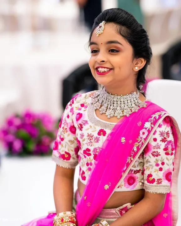 *New kids wear *
 * GF😊😊*
*half SAREES....💃*

💃🏻*Traditional Kanchipuram rani &yellow color wea uploaded by Aanvi fab on 6/20/2023