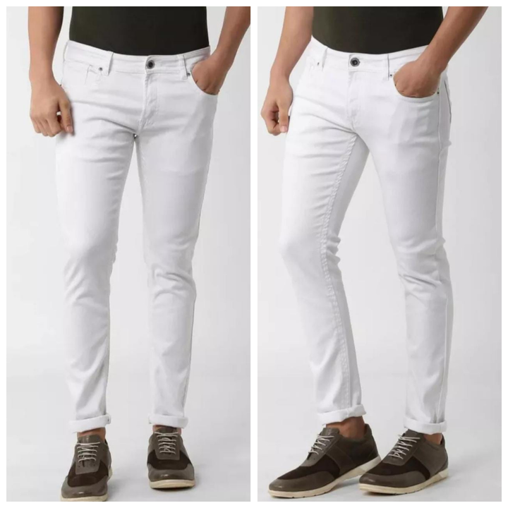 mens white jeans  uploaded by Style collection on 6/20/2023