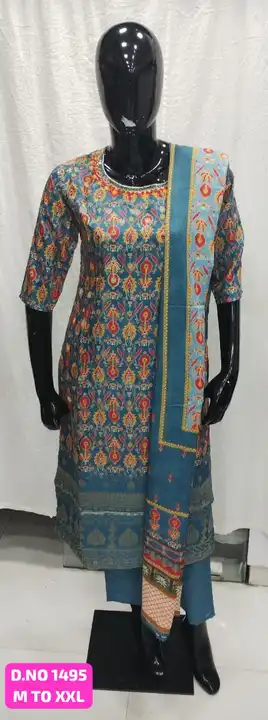 Blue & Yellow Florals Kurta Set  uploaded by business on 6/20/2023
