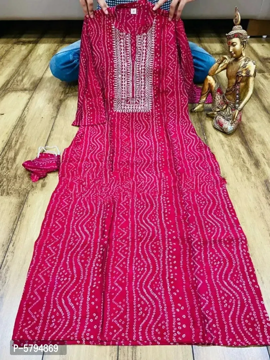 Trendy Attractive Rayon Stitched Kurta For Women  uploaded by VAIBHAV COLLECTIONS on 6/20/2023