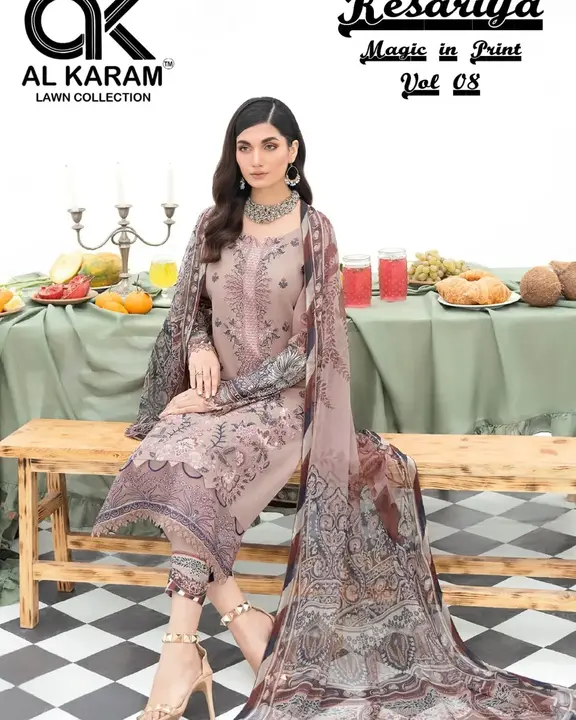 Alkaram kesariya magic in print volume 8  uploaded by Star fashion hub on 6/20/2023