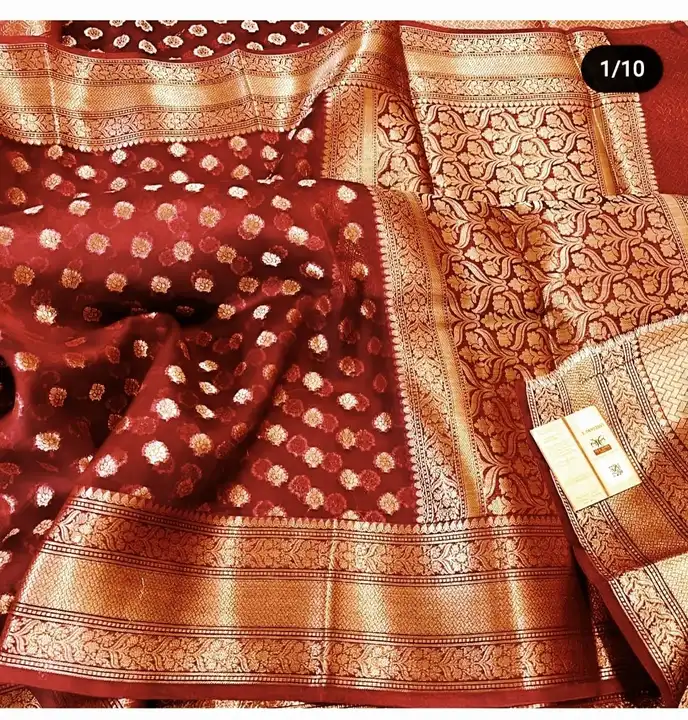 PURE ORGANZA BANARSI SAREE  uploaded by S.N.COLLECTIONS  on 6/20/2023