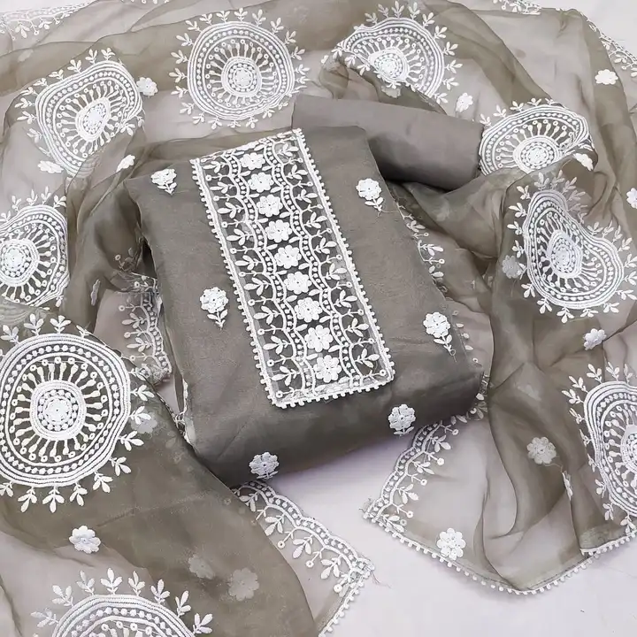 Organza Dress Material  uploaded by Shree Hari Exports on 6/20/2023