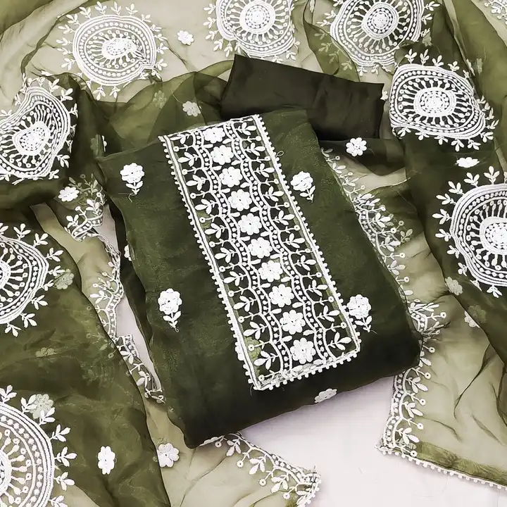 Organza Dress Material  uploaded by Shree Hari Exports on 6/20/2023