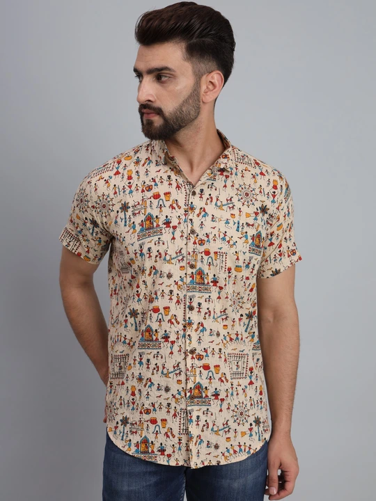 Pure cotton men’s shirt
Size: M,L,XL,XXL
Sleeves: half sleeves
Fabric: cotton 60*60
Price: 320+5%GST uploaded by Ganpati handicrafts on 6/20/2023