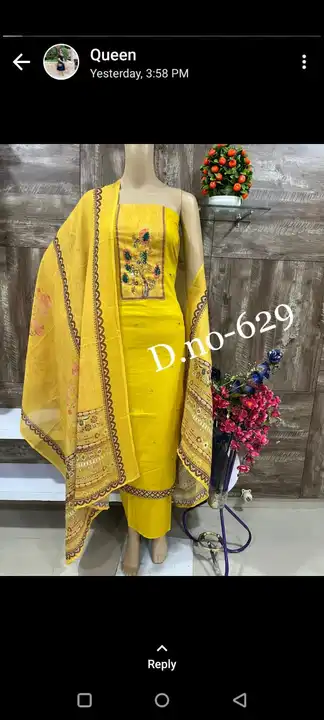 Yellow 💛 Cotton Suit and Dress Material  uploaded by Zuberiya Global on 6/20/2023