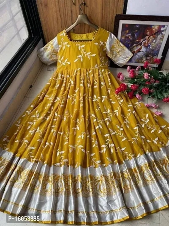 Attractive Georgette Gowns For Women With Inner uploaded by Shreeji New Fashion on 6/20/2023
