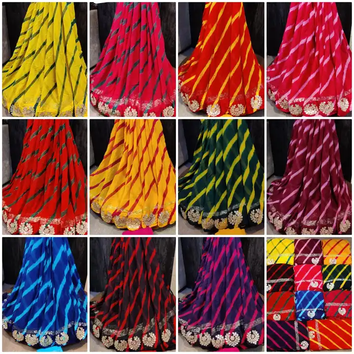 🕉️🕉️🕉️🔱🔱🔱🕉️🕉️🕉️

          New launching 
       Hand work  Colord lehriya 

👉 pure jorjat uploaded by Gotapatti manufacturer on 6/21/2023