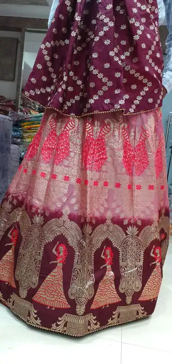 *Beautiful Lahenga*

*Pure  Banarasi Dolo silk langha & jari wark   & Jaipuri dai    dupatta pur Dol uploaded by Gotapatti manufacturer on 6/21/2023