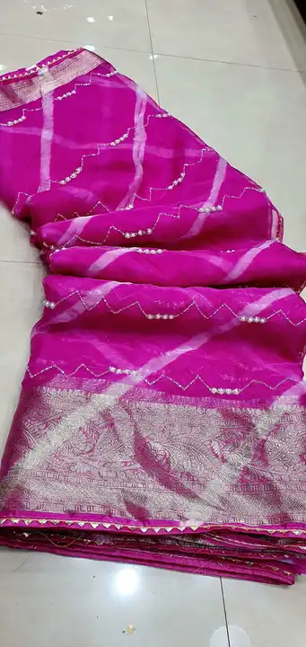 🙏JAI SHREE SHYAM JI🙏
*new Lunching*
🦚🌹🌴🙏🌴🌹🦚🙏🌴🌹
🦚 *Pure orgenza lahriya fabric saree*
🦚 uploaded by Gotapatti manufacturer on 6/21/2023
