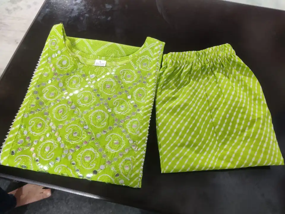 Cotton lehariya suit sets  uploaded by Kaashvi creations on 6/21/2023