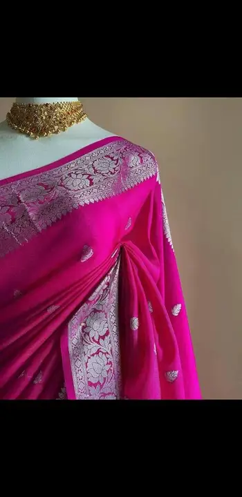 Banarasi dayble semi gorjatt soft silk sarees heavy quality soft fabric fancy dizain  uploaded by Ashraf silk sarees on 6/21/2023