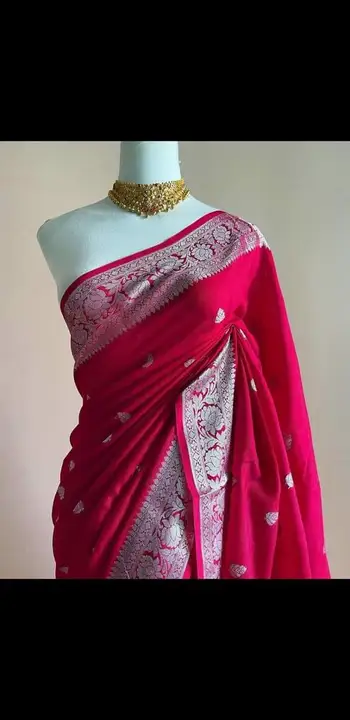 Banarasi dayble semi gorjatt soft silk sarees heavy quality soft fabric fancy dizain  uploaded by Ashraf silk sarees on 6/21/2023