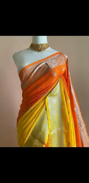Banarasi dayble semi gorjatt soft silk sarees heavy quality soft fabric fancy dizain  uploaded by business on 6/21/2023