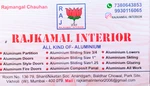 Business logo of Rajkamal interior all kinds of Aluminum sliding wi