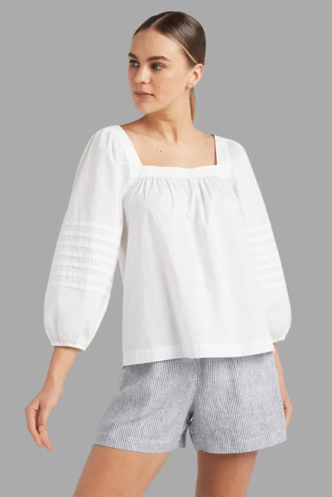 White Linen top uploaded by Vaikund apparel on 6/21/2023