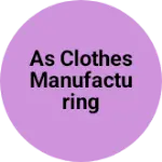 Business logo of AS clothes manufacturing