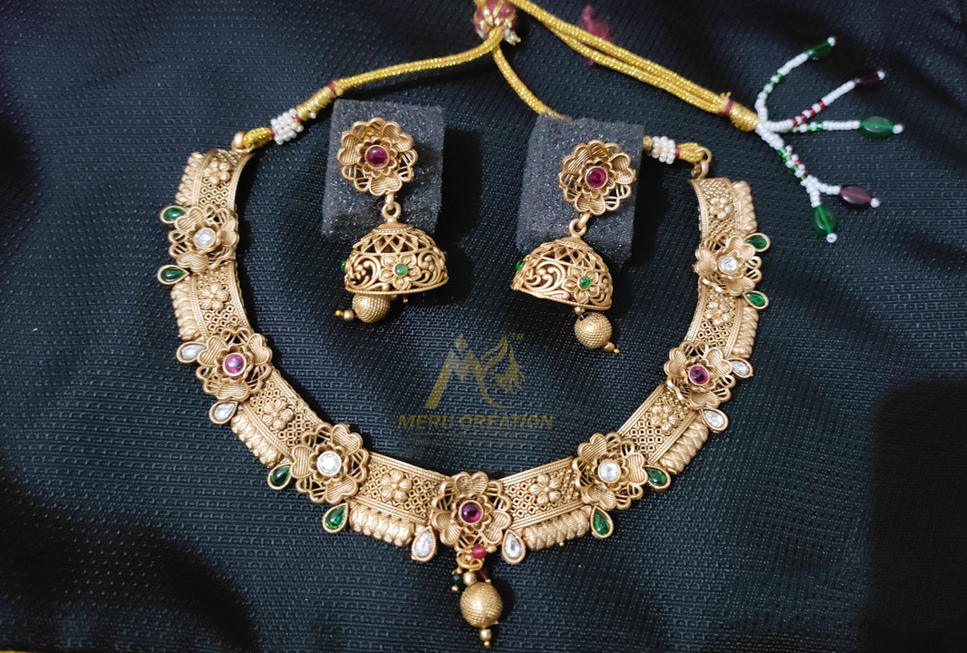 Antique Copper Necklaces Set ( Rajwadi Polish ) uploaded by MERU CREATION on 5/28/2024