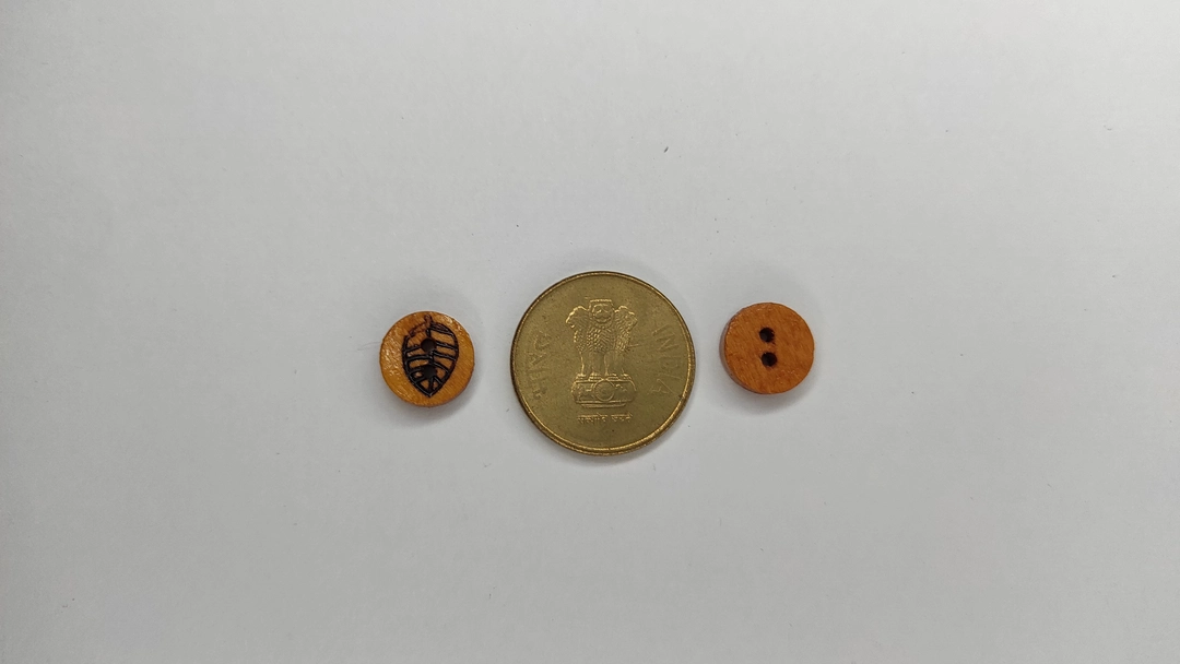 Wooden buttons size 18L 11.5 mm uploaded by Ekta enterprise on 6/21/2023