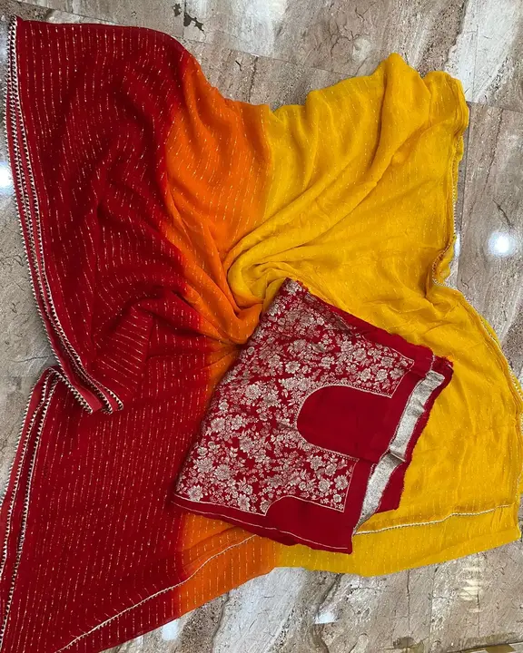 Product uploaded by Jaipuri wholesale gotta patti kurtis nd sarees on 6/21/2023
