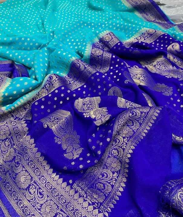 Khaddi Georgette Chiffon sarees uploaded by Mks Creations  on 6/21/2023