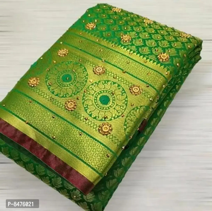 Elegant  art silk  zari  woven  banarasi  saree with blouse piece  uploaded by RARGROUP  on 6/21/2023