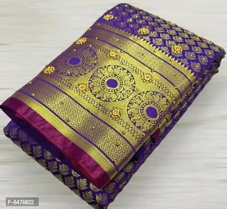 Elegant  art silk  zari  woven  banarasi  saree with blouse piece  uploaded by RARGROUP  on 6/21/2023