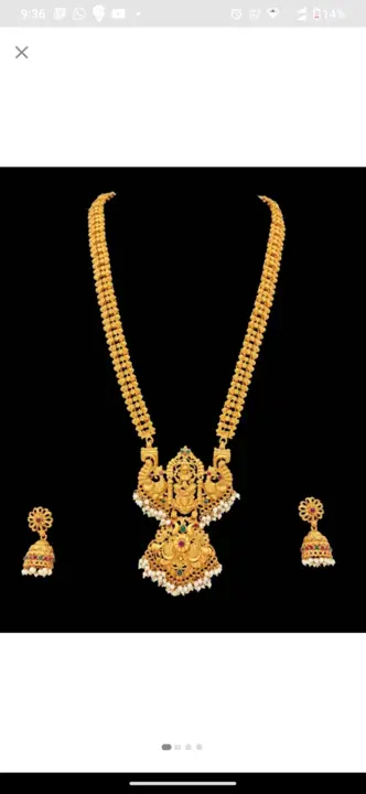 South indian Laxmi design Long necklace  uploaded by business on 6/21/2023