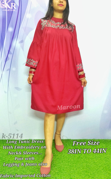 tunic cum dress uploaded by krishna radha collection on 6/21/2023
