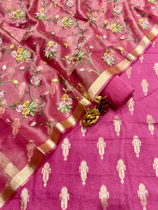 *Banarasi Cotton Silk Suits With Multi Embroidery Dupatta*

*Suit:- Banarasi cotton silk Zari Weavin uploaded by Aanvi fab on 6/21/2023