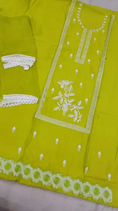 Masleen cotton suit with half pure dupatta  uploaded by Manish sales on 6/21/2023