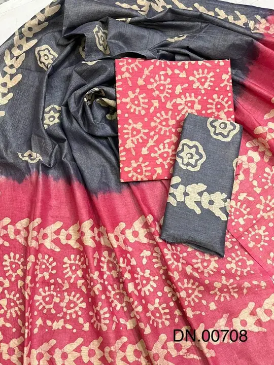 Cottan linen hand work batik print design  uploaded by Peehu handloom  on 6/21/2023