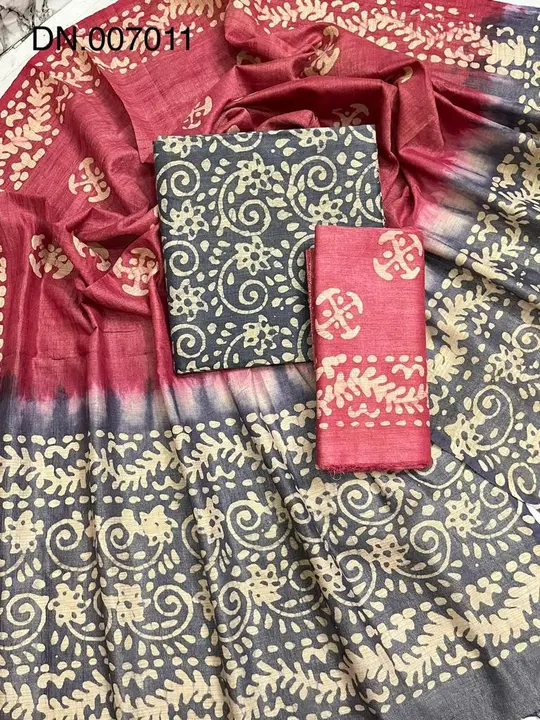 Cottan linen hand work batik print design  uploaded by Peehu handloom  on 6/21/2023
